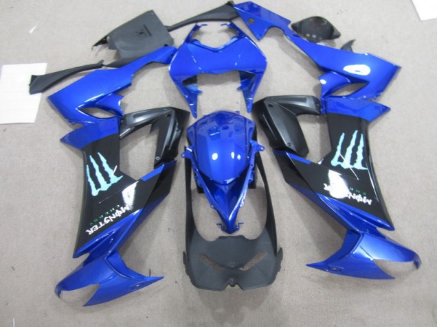 Affordable 2008-2010 Black Blue Monster Kawasaki ZX10R Bike Fairing Canada Affordable 2008-2010 Black Blue Monster Kawasaki ZX10R Bike Fairing Canada