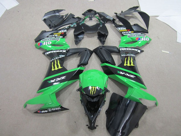 Affordable 2008-2010 Black Green Monster Kawasaki ZX10R Bike Fairing Kit Canada Affordable 2008-2010 Black Green Monster Kawasaki ZX10R Bike Fairing Kit Canada