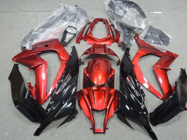 Affordable 2011-2015 Black Red Kawasaki ZX10R Moto Fairings Canada