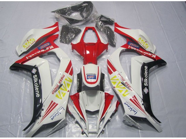 Affordable 2011-2015 White Red Silkolene Kawasaki ZX10R Motorcycle Fairings Kit Canada Affordable 2011-2015 White Red Silkolene Kawasaki ZX10R Motorcycle Fairings Kit Canada