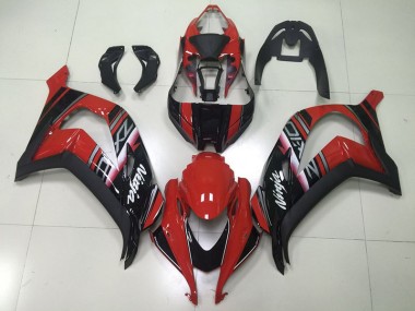 Affordable 2016-2019 Black Red Ninja Kawasaki ZX10R Motorcycle Fairings Kit Canada