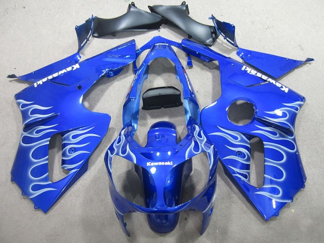 Affordable 2002-2006 Blue White Flame Kawasaki ZX12R Motorbike Fairing Kits Canada Affordable 2002-2006 Blue White Flame Kawasaki ZX12R Motorbike Fairing Kits Canada