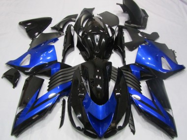 Affordable 2006-2011 Black Blue Kawasaki ZX14R ZZR1400 Moto Fairings Canada