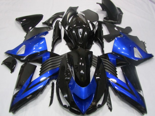Affordable 2006-2011 Black Blue Kawasaki ZX14R ZZR1400 Moto Fairings Canada Affordable 2006-2011 Black Blue Kawasaki ZX14R ZZR1400 Moto Fairings Canada