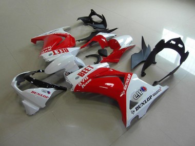 Affordable 2008-2012 Red White BEET Kawasaki ZX250R Motor Fairings Canada