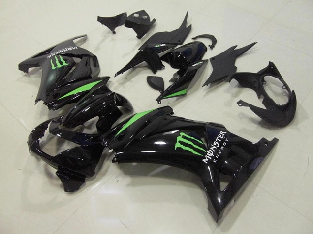 Affordable 2008-2012 Black Green Monster Energy Kawasaki ZX250R Motorcycle Fairings Kit Canada Affordable 2008-2012 Black Green Monster Energy Kawasaki ZX250R Motorcycle Fairings Kit Canada