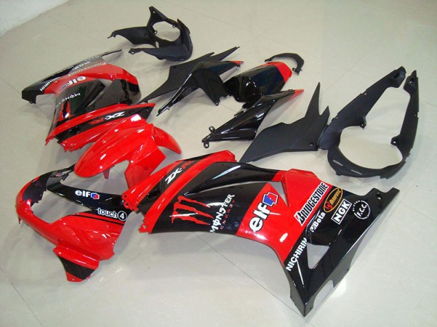 Affordable 2008-2012 Black Red Monster Kawasaki ZX250R Bike Fairings Canada Affordable 2008-2012 Black Red Monster Kawasaki ZX250R Bike Fairings Canada