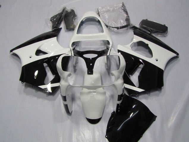 Affordable 2000-2002 White Black Kawasaki ZX6R Bike Fairings Canada Affordable 2000-2002 White Black Kawasaki ZX6R Bike Fairings Canada