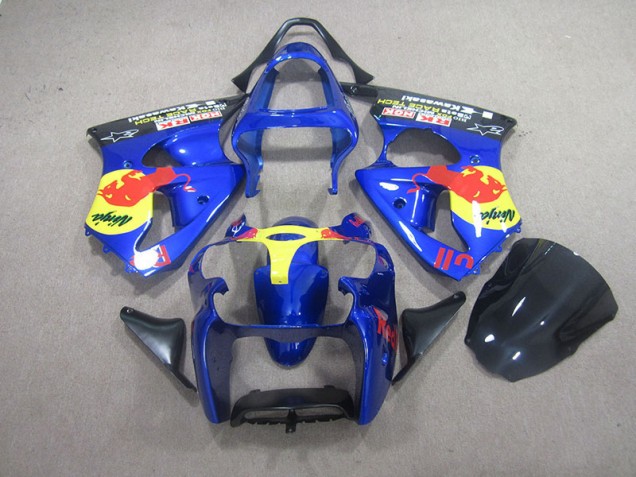 Affordable 2000-2002 Blue Red Bull Ninja Kawasaki ZX6R Motorcycle Bodywork Canada Affordable 2000-2002 Blue Red Bull Ninja Kawasaki ZX6R Motorcycle Bodywork Canada