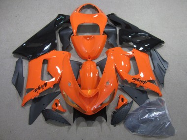 Affordable 2005-2006 Orange Black Ninja Kawasaki ZX6R Motorcylce Fairings Canada