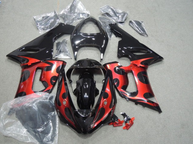 Affordable 2005-2006 Black Red Kawasaki ZX6R Motorcycle Fairings Canada Affordable 2005-2006 Black Red Kawasaki ZX6R Motorcycle Fairings Canada