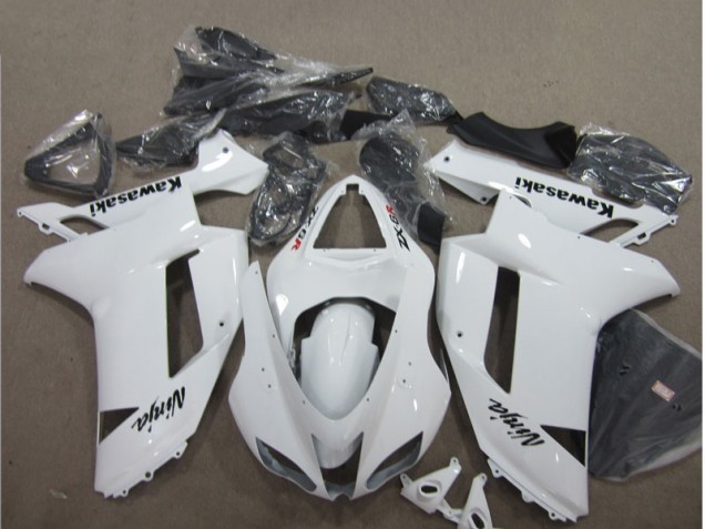 Affordable 2007-2008 White Kawasaki ZX6R Bike Fairings Canada Affordable 2007-2008 White Kawasaki ZX6R Bike Fairings Canada