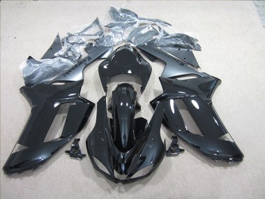 Affordable 2007-2008 Black Silver Kawasaki ZX6R Motorcylce Fairings Canada