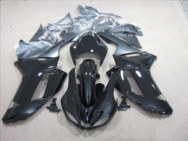 Affordable 2007-2008 Black Silver Kawasaki ZX6R Motorcylce Fairings Canada Affordable 2007-2008 Black Silver Kawasaki ZX6R Motorcylce Fairings Canada