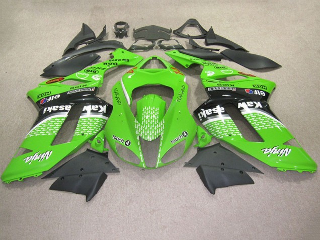 Affordable 2007-2008 Green Touch 4 Kawasaki ZX6R Motorcycle Fairing Kits Canada Affordable 2007-2008 Green Touch 4 Kawasaki ZX6R Motorcycle Fairing Kits Canada