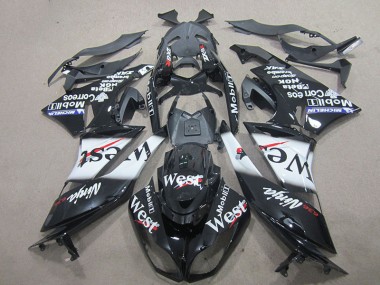 Affordable 2009-2012 Black West Kawasaki ZX6R Motorcycle Fairing Kits Canada