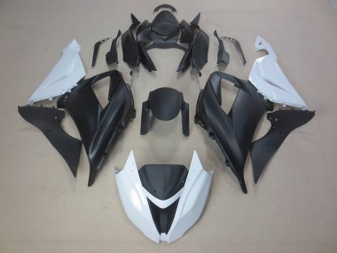 Affordable 2013-2018 Black White Kawasaki ZX6R Motorcycle Fairings Canada