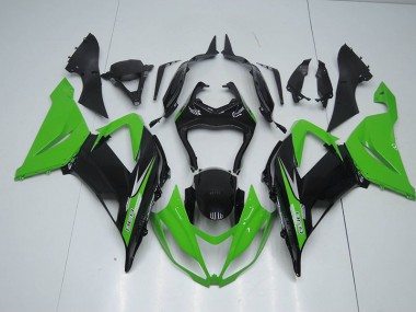 Affordable 2013-2018 Black Green 636 Kawasaki ZX6R Bike Fairings Canada