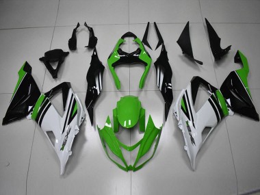 Affordable 2013-2018 Black Green White Kawasaki ZX6R Bike Fairing Kit Canada