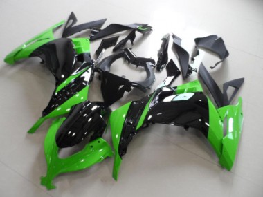 Affordable 2013-2016 Black Green Kawasaki ZX300R Motorbike Fairing Kits Canada