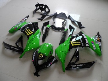 Affordable 2013-2016 Black Green Monster Kawasaki ZX300R Motorcycle Fairings Kits Canada