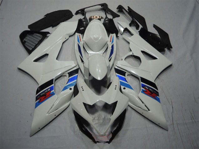 Affordable 2005-2006 White Blue Suzuki GSXR1000 Motorcycle Fairing Kits Canada Affordable 2005-2006 White Blue Suzuki GSXR1000 Motorcycle Fairing Kits Canada