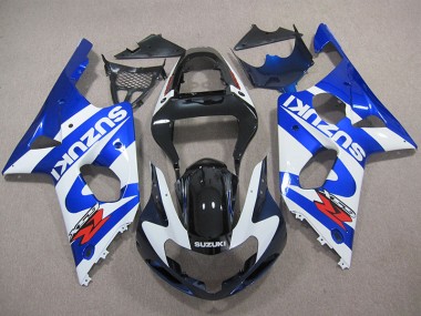 Affordable 2000-2002 Blue White Decal Suzuki GSXR1000 Replacement Fairings Canada