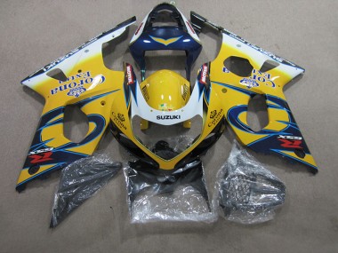 Affordable 2000-2002 Yellow Blue Corona Extra Suzuki GSXR1000 Motorcycle Fairings Kit Canada