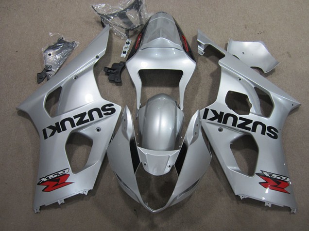 Affordable 2003-2004 Silver Suzuki GSXR1000 Motorcycle Fairing Kits Canada Affordable 2003-2004 Silver Suzuki GSXR1000 Motorcycle Fairing Kits Canada