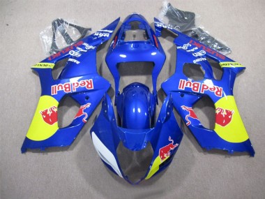 Affordable 2003-2004 Blue Red Bull Suzuki GSXR1000 Replacement Motorcycle Fairings Canada