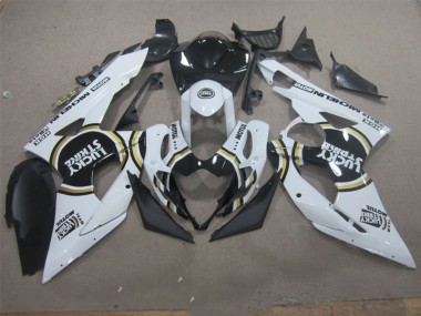 Affordable 2005-2006 White Lucky Strike Black Motul Suzuki GSXR1000 Motorcycle Fairing Kit Canada