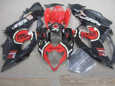Affordable 2005-2006 Black Lucky Strike Red Motul Suzuki GSXR1000 Motorbike Fairing Canada