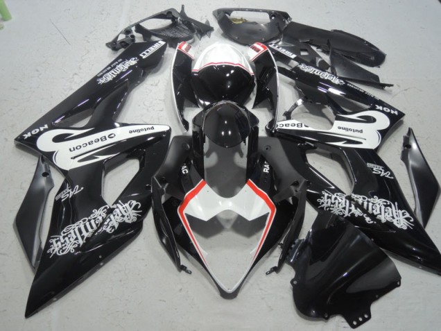Affordable 2005-2006 Black White Beacon Suzuki GSXR1000 Bike Fairing Kit Canada