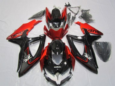 Affordable 2007-2008 Black Red Suzuki GSXR1000 Motorbike Fairing Canada