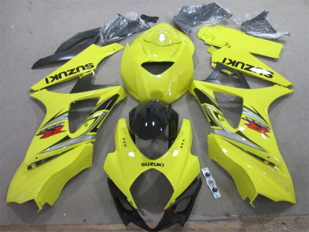 Affordable 2007-2008 Yellow Black Suzuki GSXR1000 Motorcycle Fairings Kit Canada