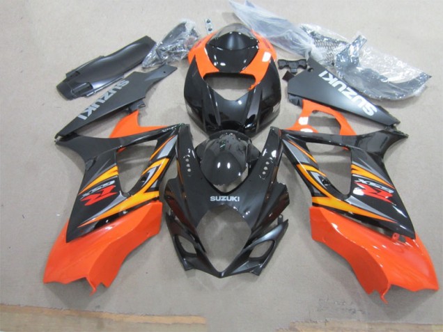 Affordable 2007-2008 Black Orange Suzuki GSXR1000 Motorcycle Fairings Canada