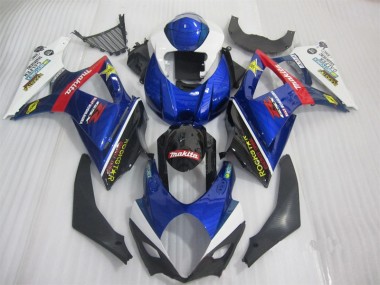 Affordable 2007-2008 Blue Black Rockstar Suzuki GSXR1000 Bike Fairings Canada