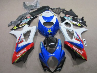 Affordable 2007-2008 Blue White Rockstar Suzuki GSXR1000 Motorcycle Bodywork Canada