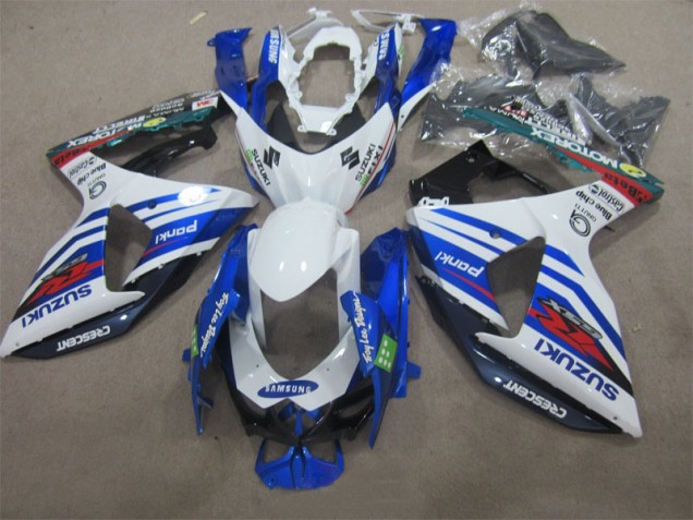 Affordable 2009-2016 White Blue Samsung Suzuki GSXR1000 Motorbike Fairings Canada