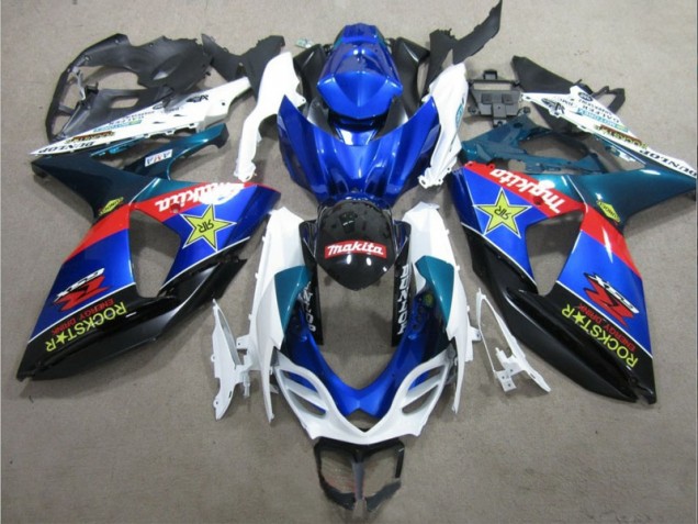 Affordable 2009-2016 Blue White Rockstar Suzuki GSXR1000 Bike Fairing Canada Affordable 2009-2016 Blue White Rockstar Suzuki GSXR1000 Bike Fairing Canada