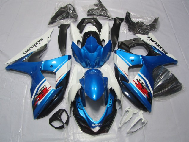 Affordable 2009-2016 Blue White Suzuki GSXR1000 Replacement Motorcycle Fairings Canada Affordable 2009-2016 Blue White Suzuki GSXR1000 Replacement Motorcycle Fairings Canada