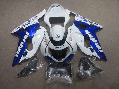 Affordable 2001-2003 White Blue Motul Suzuki GSXR600 Bike Fairing Kit Canada