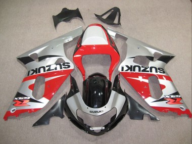 Affordable 2001-2003 Red Silver Suzuki GSXR600 Motorcylce Fairings Canada