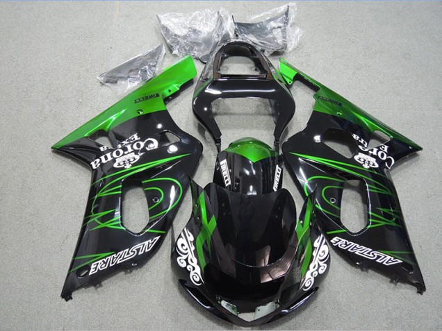 Affordable 2001-2003 Black Green Corona Extra Suzuki GSXR600 Motorcycle Fairing Kits Canada