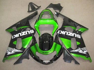 Affordable 2001-2003 Black Green Suzuki GSXR600 Motorbike Fairing Canada