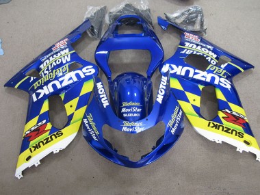Affordable 2001-2003 Blue Yellow Telefumia Movistar Suzuki GSXR600 Motor Bike Fairings Canada
