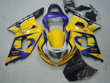 Affordable 2001-2003 Yellow Purple Suzuki GSXR600 Motorbike Fairing Kits Canada