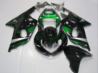 Affordable 2001-2003 Black Green Suzuki GSXR600 Bike Fairings Canada