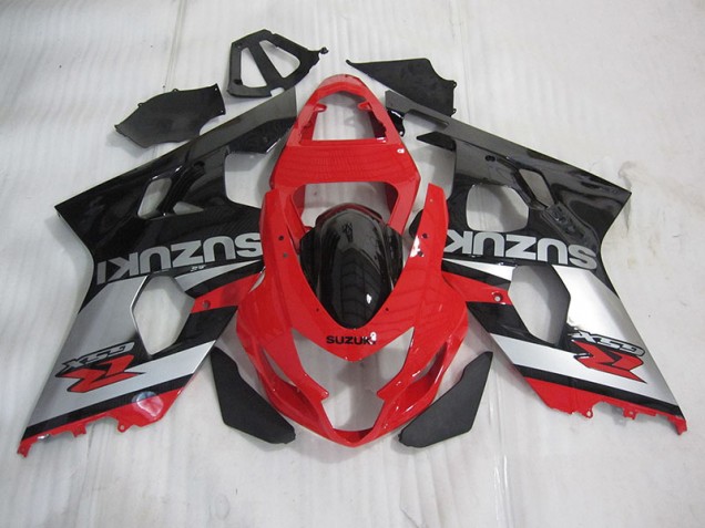 Affordable 2004-2005 Red Black Silver Suzuki GSXR600 Motorcyle Fairings Canada Affordable 2004-2005 Red Black Silver Suzuki GSXR600 Motorcyle Fairings Canada