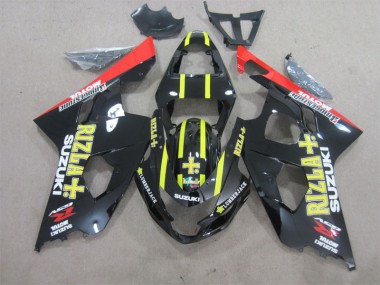 Affordable 2004-2005 Black Yellow Rizla Suzuki GSXR600 Motorcycle Fairings Kit Canada